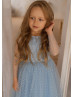 Dotted Tulle Flower Girl Dress Birthday Girl Dress